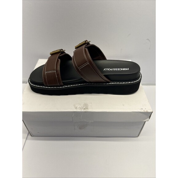 Princess Polly Ma Belle Sandals Chocolate Strappy Bohemian Women SZ 9 New in Box - Picture 1 of 8